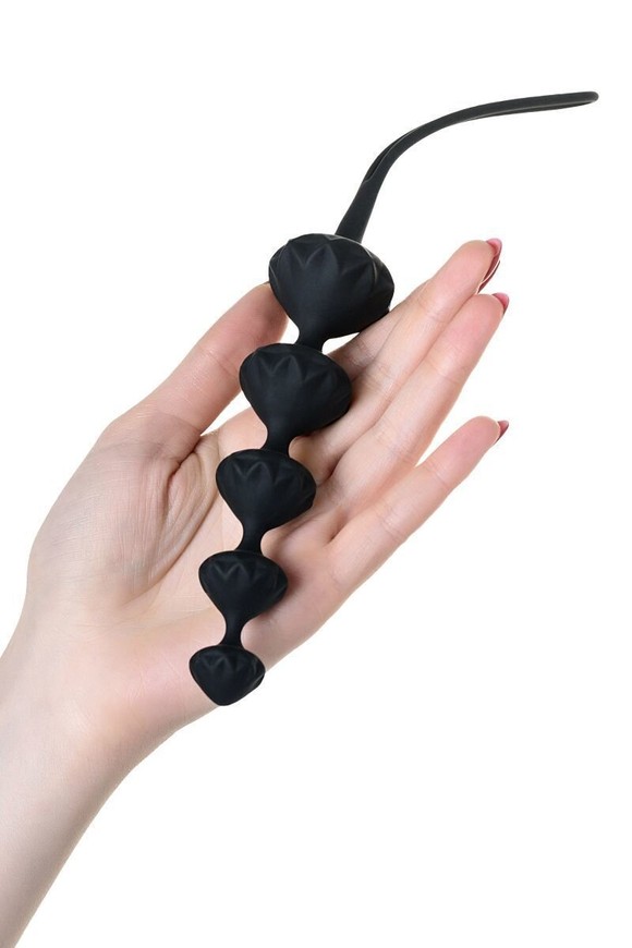 Анальная втулка Black Velvet Analplug Heavy Beads 5330250000 - Orion - Анальные цепочки и бусы - Купить