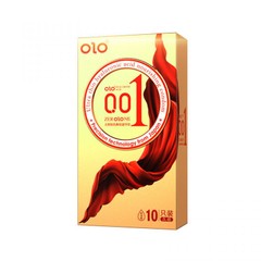 Ультратонкі ребристі презервативи OLO Square Red Gold з пролонгуючим ефектом (10 шт.) OL27 фото