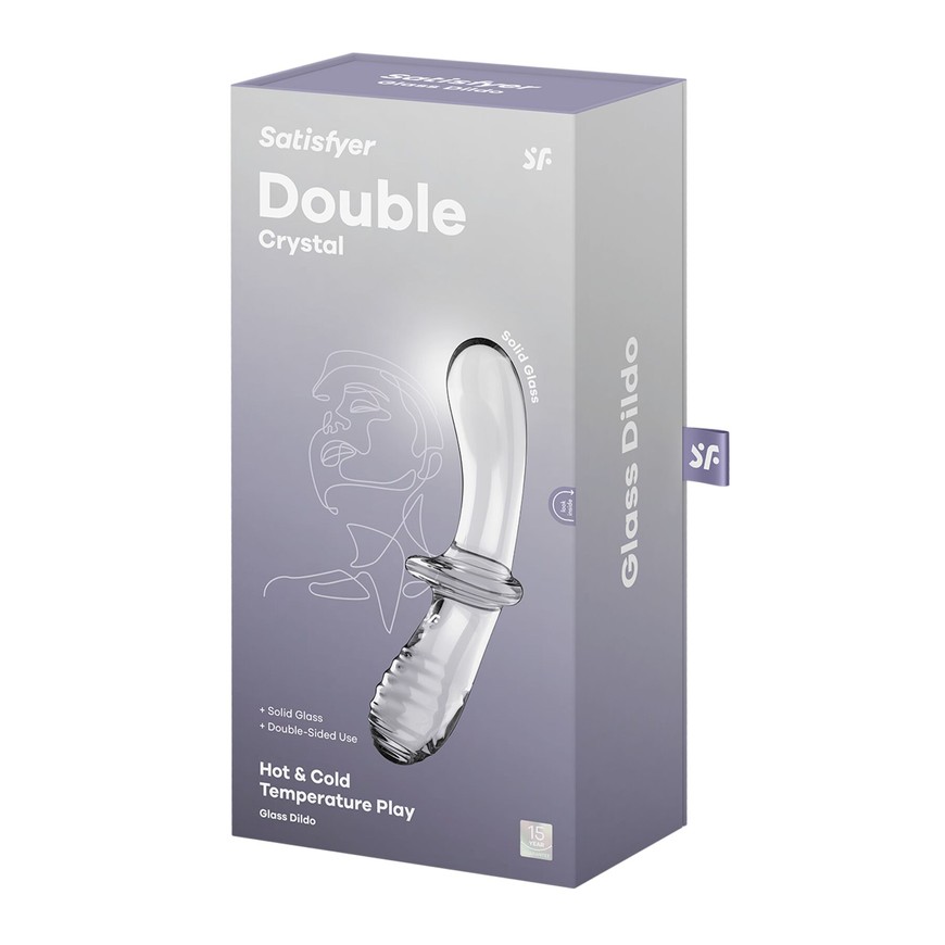 Скляний дилдо Satisfyer Double Crystal Transparent SO8784 фото