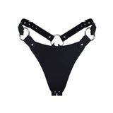 Трусики з натуральної шкіри Feral Feelings String Bikini Black SO9423 фото