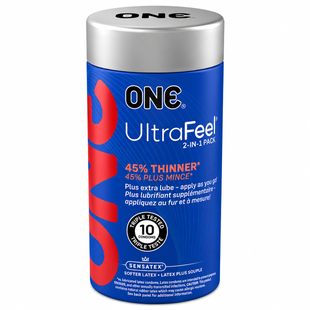 Презервативи ONE Ultra Feel з додатковим пакетиком лубриканту 10 шт ON31 фото