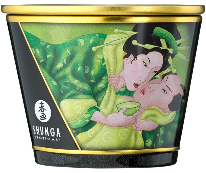 Масажна свічка Shunga Massage Candle з ароматом зеленого чаю 170 мл SO2515 фото