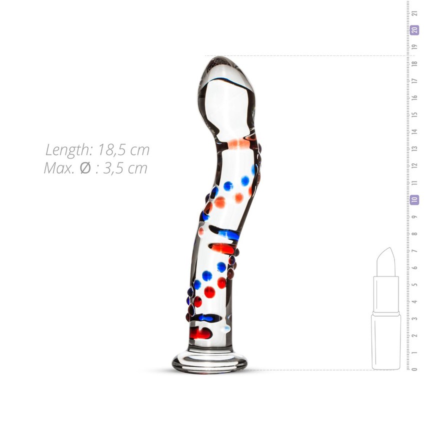 Скляний дилдо Gildo Glass Dildo No3 з вигинами SO4414 фото