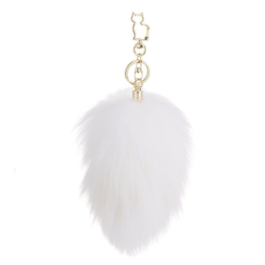 Металева анальна пробка Кролячий хвіст LOCKINK SEVANDA White Bunny-Tail Anal Rose-shape Plug SX0867 фото