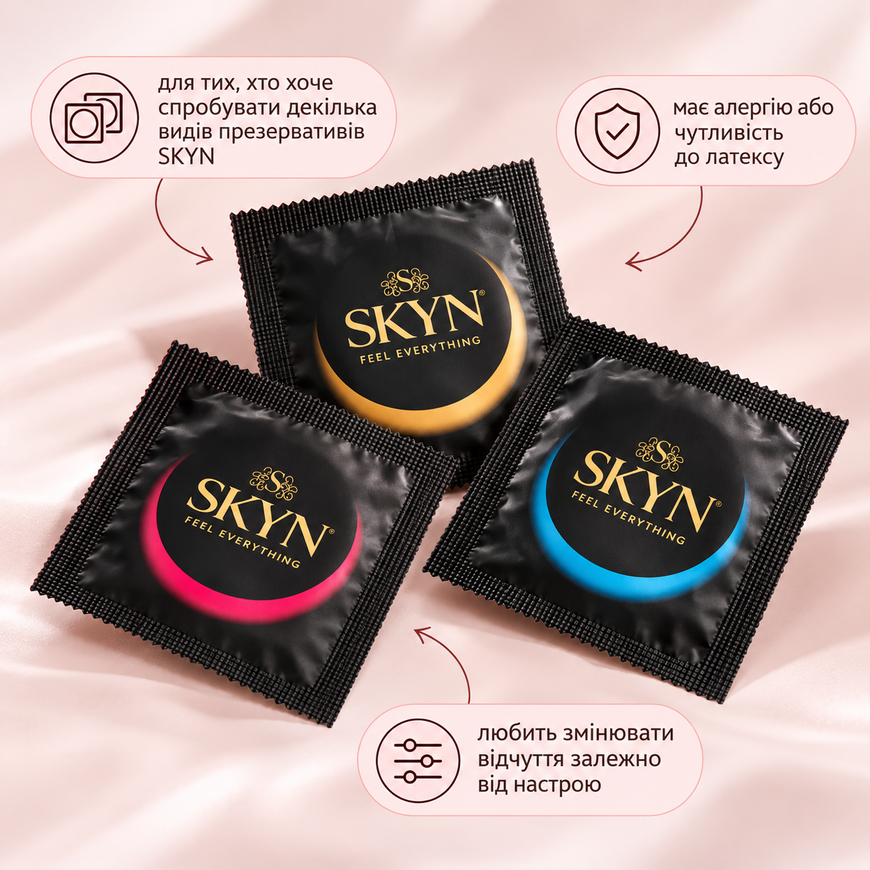Набір безлатексних презервативів SKYN Selection 9 шт S0SE9 фото