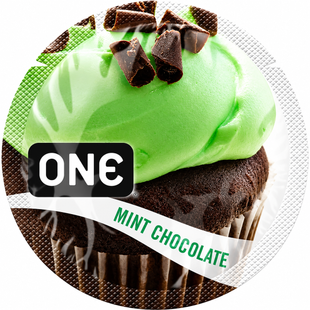 Презервативи ONE Flavor Waves з ароматом шоколаду та м&rsquo;яти 1 шт ON65 фото