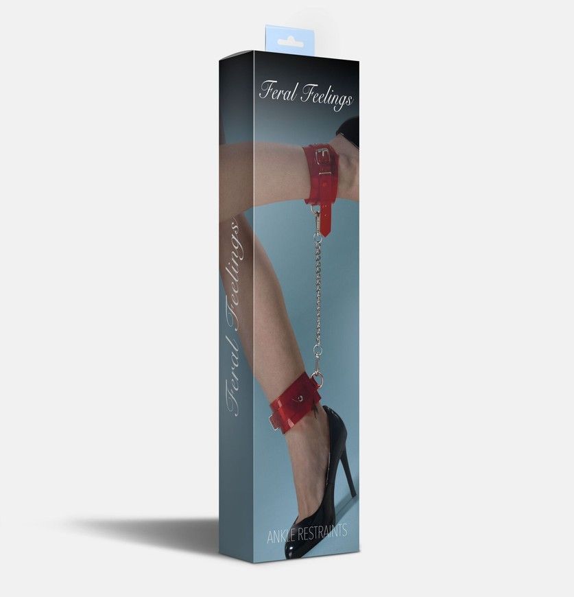 Поножі Feral Feelings Ankle Restraints Red Trasparent SO9302 фото