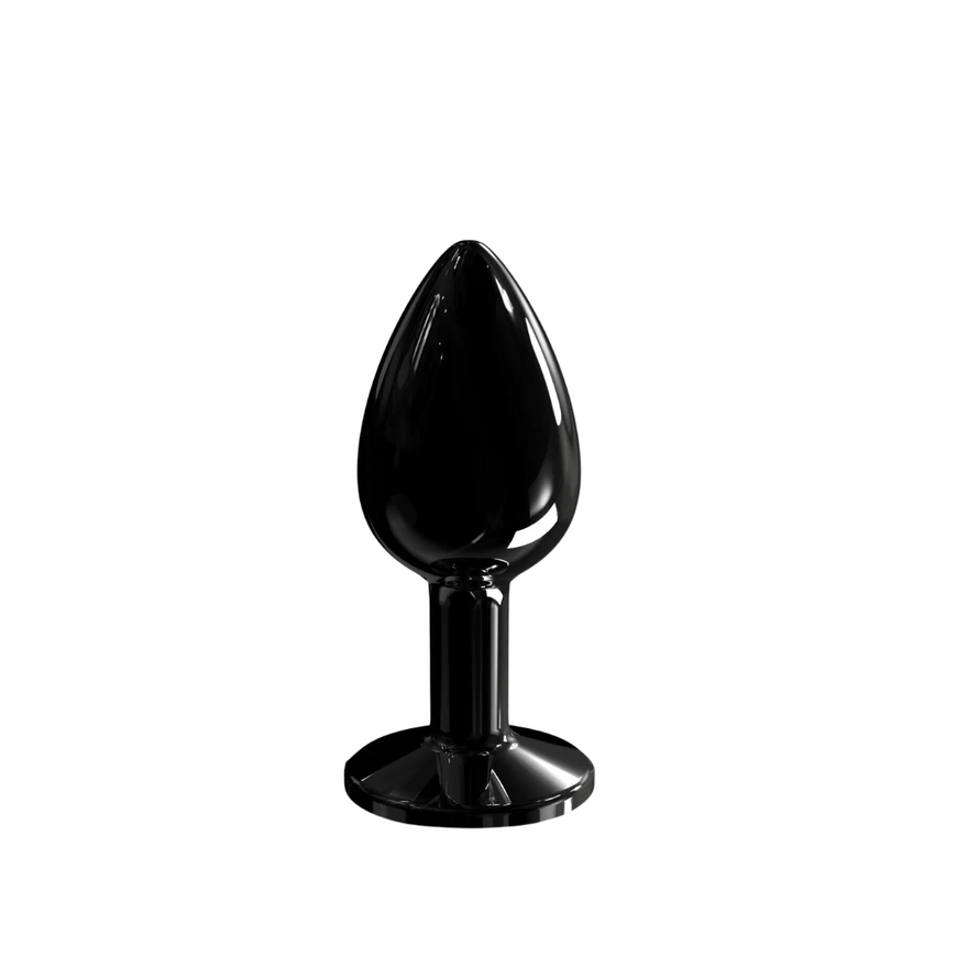 Металева анальна пробка розміру S з кристалом Dorcel Diamond Black Plug SO7808 фото