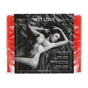Простирадло з вінілу Fetish Tentation Red 220x200  SO8287 фото