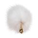 Металева анальна пробка Лисячий хвіст LOCKINK SEVANDA White Fox-Tail Anal Rose-shape Plug SX0866 фото 5