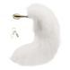 Металева анальна пробка Лисячий хвіст LOCKINK SEVANDA White Fox-Tail Anal Rose-shape Plug SX0866 фото 2