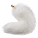 Металева анальна пробка Лисячий хвіст LOCKINK SEVANDA White Fox-Tail Anal Rose-shape Plug SX0866 фото 1
