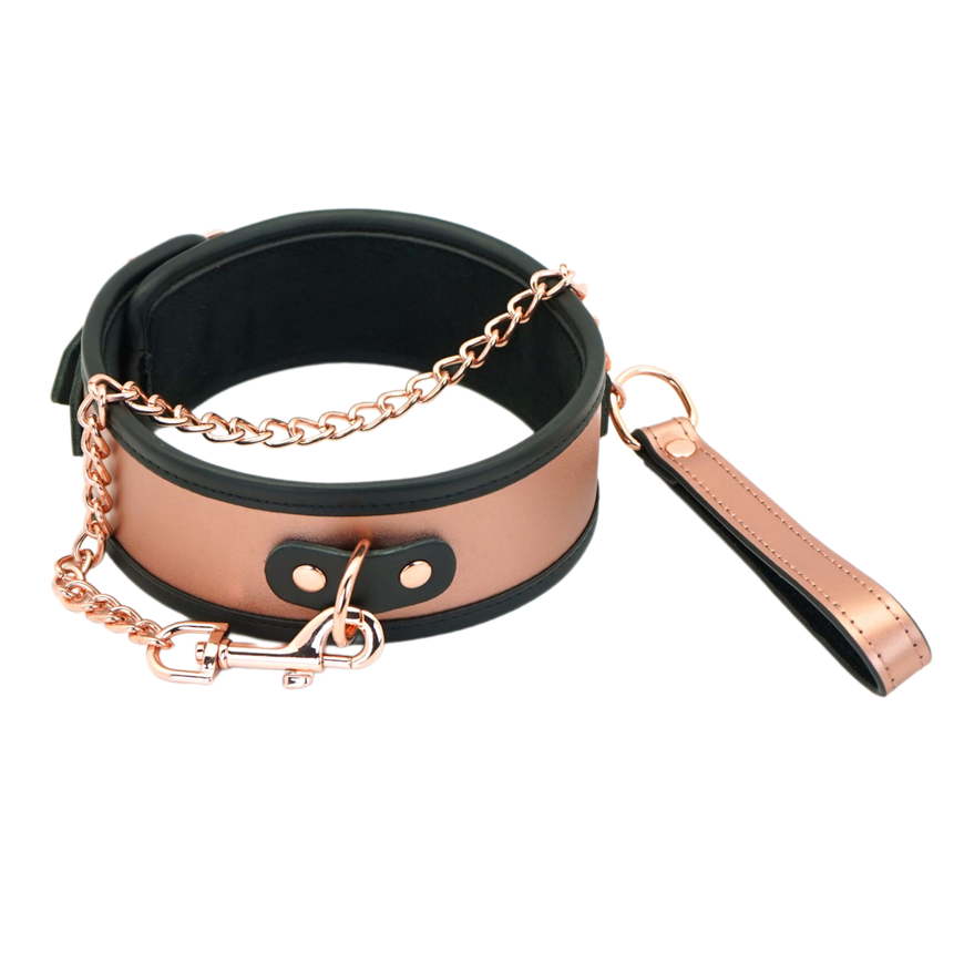 Нашийник з повідцем Liebe Seele Rose Gold Memory Collar with Leash SO9494 фото