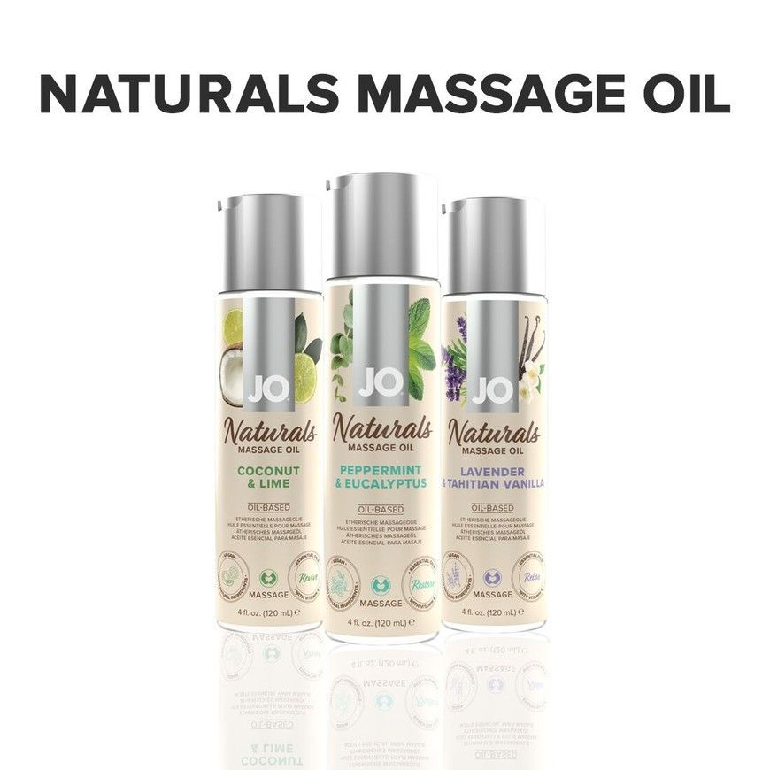 Масажна олія JO Naturals Peppermint & Eucalyptu з натуральними ефірними оліями SO6166 фото