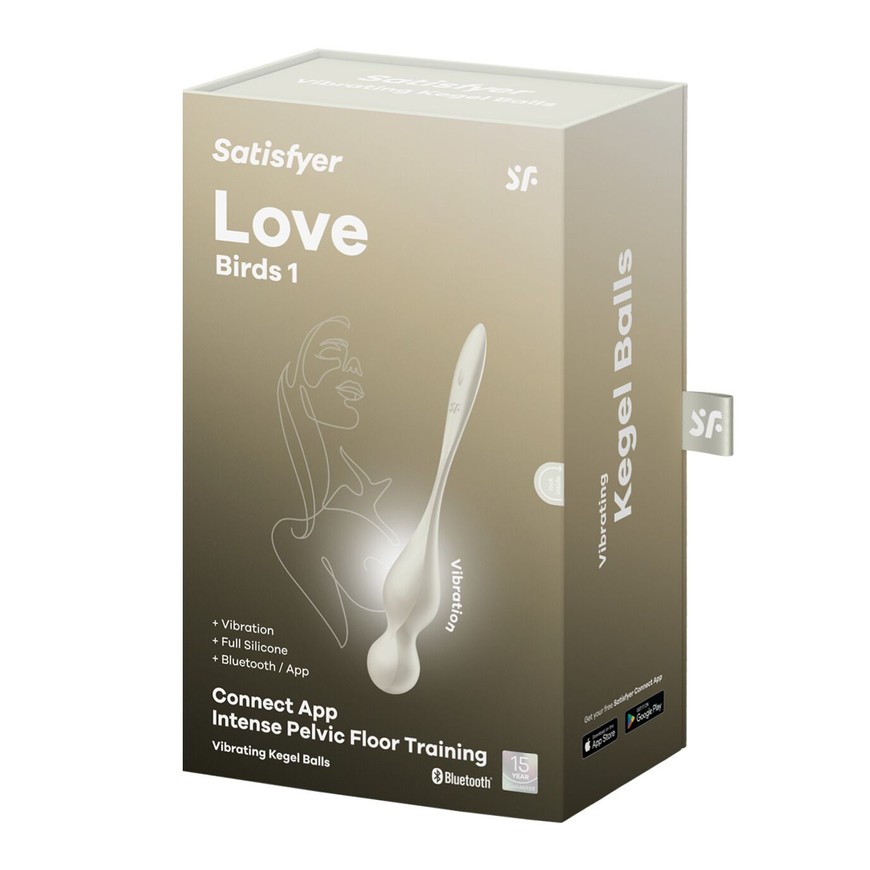 Смарт вагінальні кульки з вібрацією Satisfyer Love Birds 1 White SX0569 фото