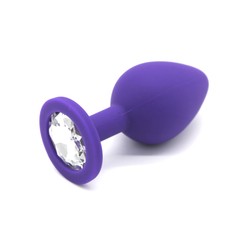 Анальная пробка с кристаллом MAI Attraction Toys №49 Purple L