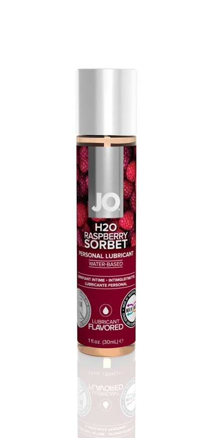Оральний лубрикант на водній основі System JO H2O Raspberry Sorbet зі смаком малинового сорбету 30 мл SO1468 фото