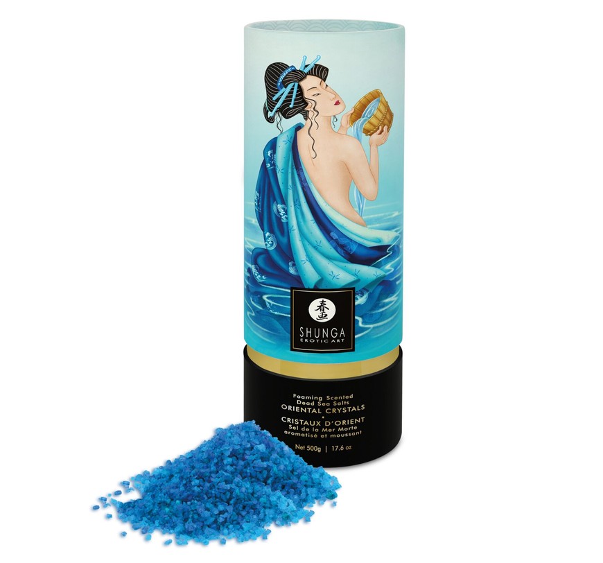 Пінлива сіль для ванни Shunga Oriental Crystals Ocean Temptations з ароматом морського бризу SO6894 фото
