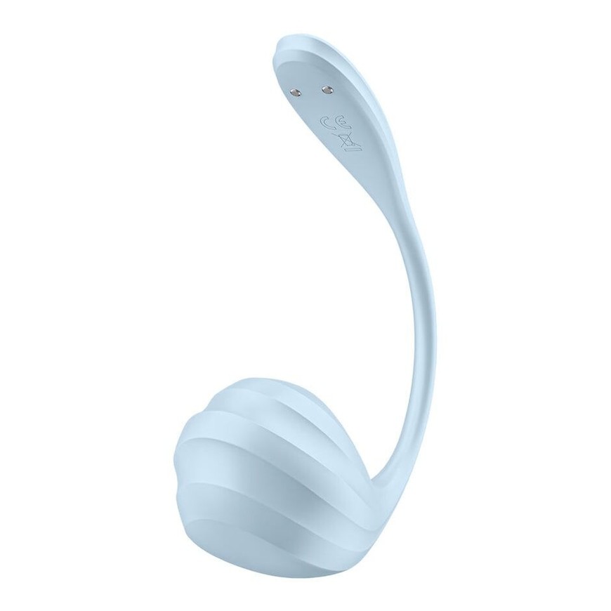 Смарт віброяйце Satisfyer Smooth Petal Light Blue SX0667 фото