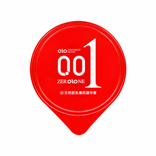 Збуджуючі презервативи OLO Red з розігріваючим ефектом 1 шт OL3 фото