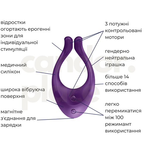 Вібратор для пар Satisfyer Endless Love Blue купити 🤍 Candor