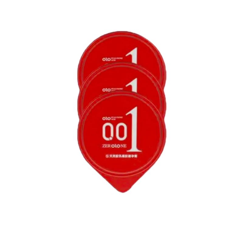 Збуджуючі презервативи OLO Red з розігріваючим ефектом (1 шт.) OL3 фото