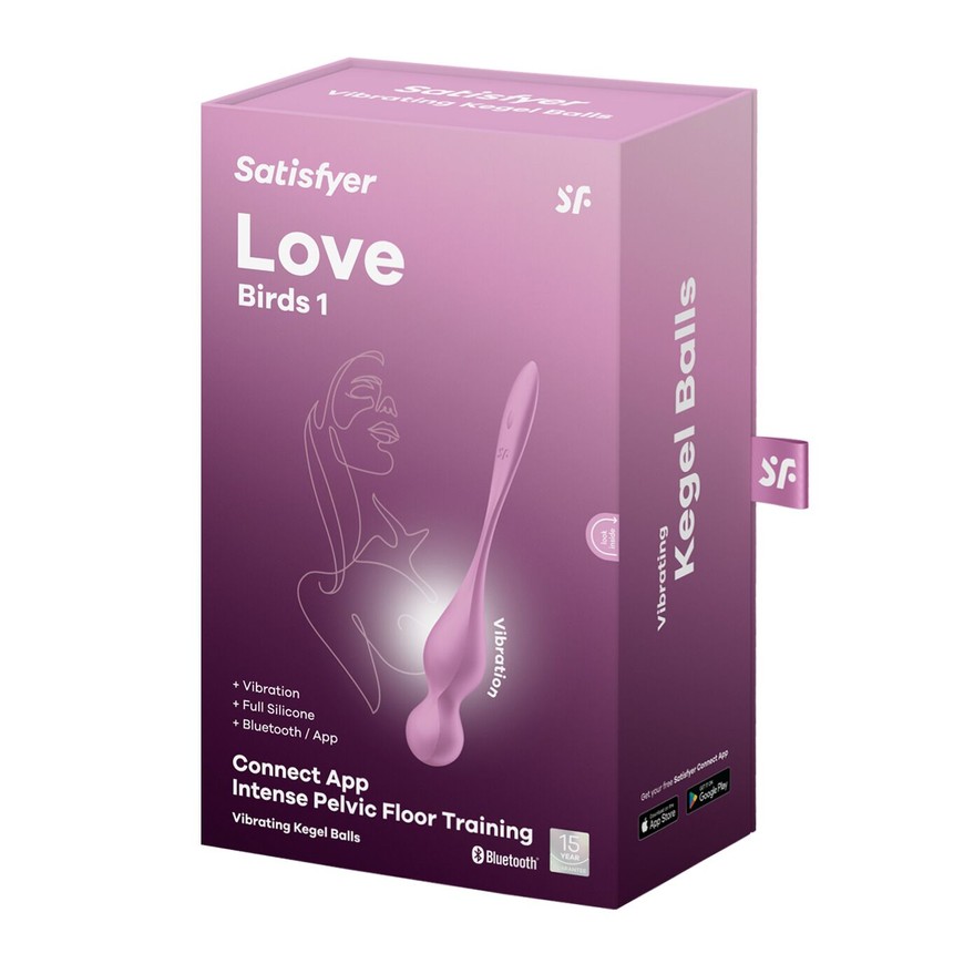 Смарт вагінальні кульки з вібрацією Satisfyer Love Birds 1 Pink SX0570 фото