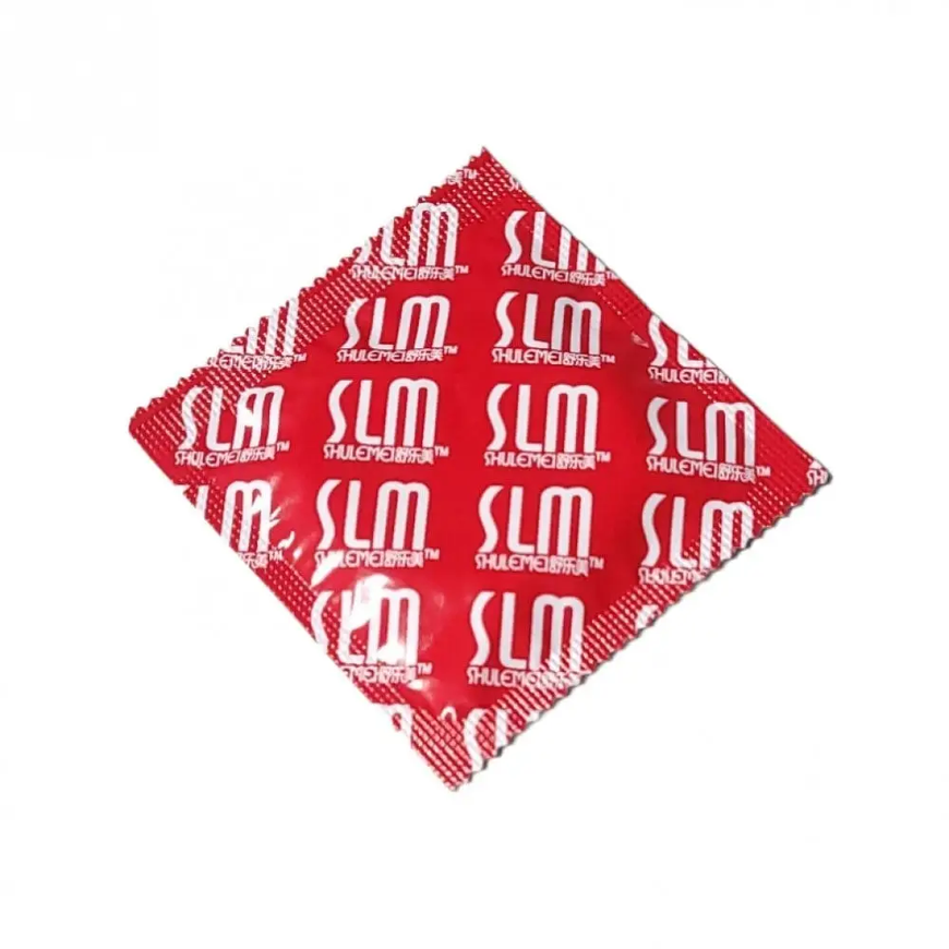 Ультратонкі ребристі презервативи Shulemei Red 000 з додатковою змазкою (10 шт.) SH2 фото