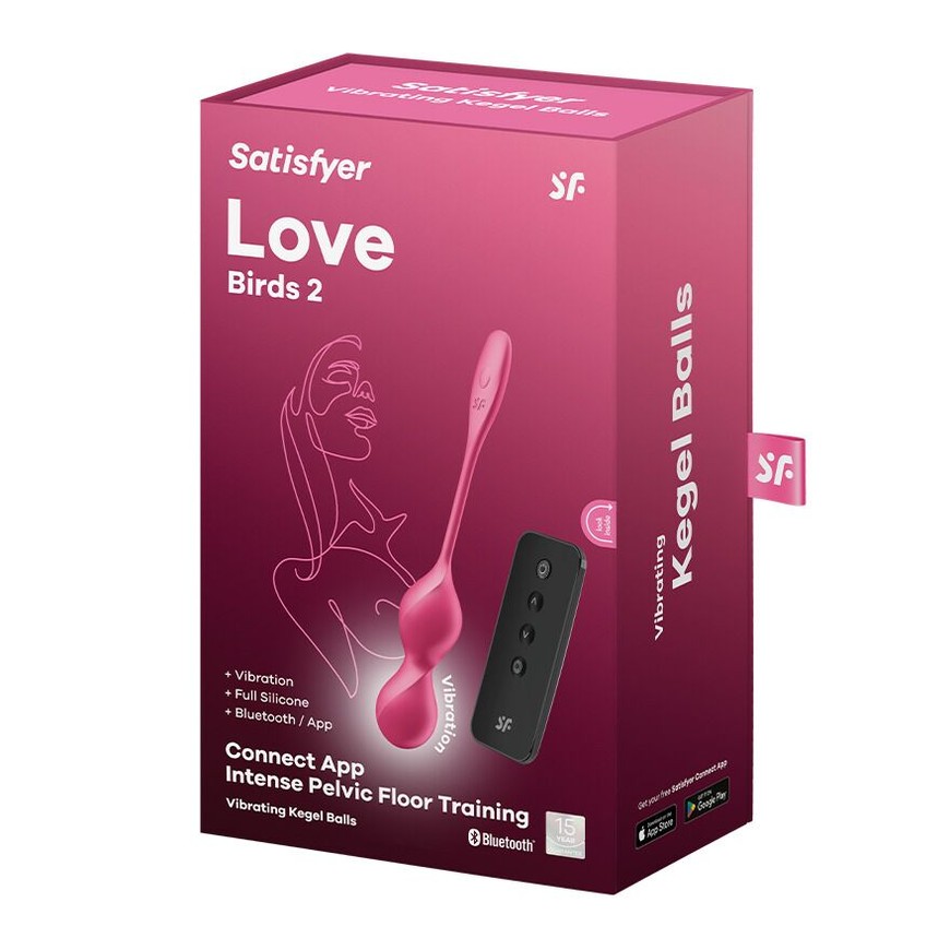 Смарт вагінальні кульки з вібрацією Satisfyer Love Birds 2 Red SX0571 фото