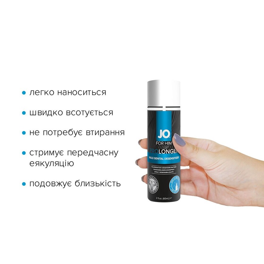 Спрей-пролонгатор JO Prolonger Spray з бензокаїном SO1832 фото