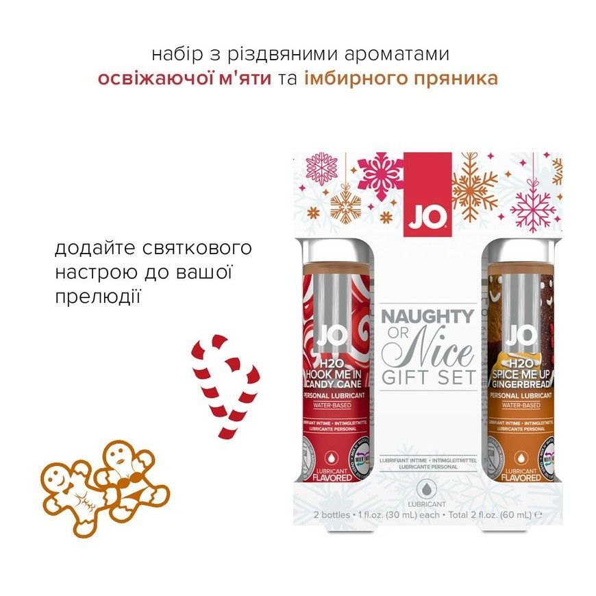 Набір лубрикантів JO Naughty or Nice Gift Set SO6163 фото