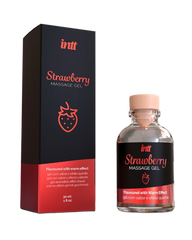 Розігріваючий масажний гель для інтимних зон Intt Strawberry зі смаком полуниці SO5593 фото