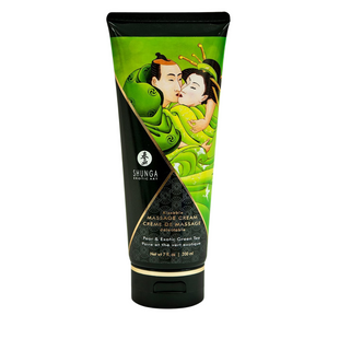 Їстівний масажний крем Shunga Kissable Massage Cream Pear & Exotic Green Tea зі смаком зеленого чаю та груши SO2508 фото
