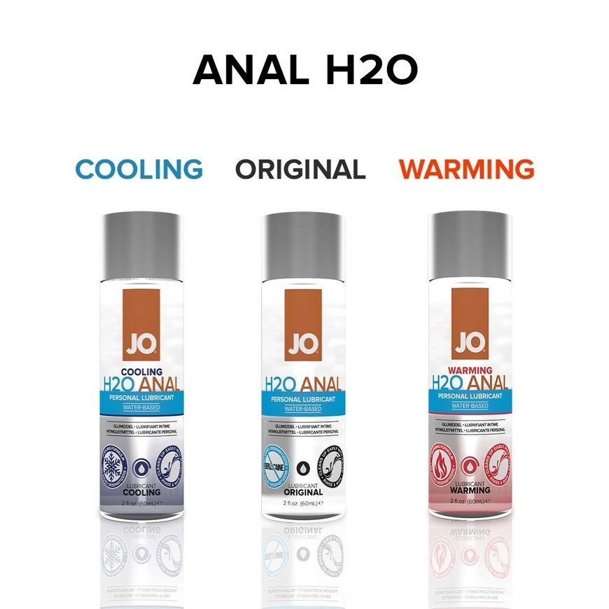 Розігрівальний анальний лубрикант на водній основі JO Anal H2O Warming 60 мл SO1457 фото