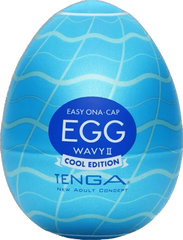 Мастурбатор-яйце з охолоджувальною змазкою Tenga Egg Wavy II Cool SO6594 фото