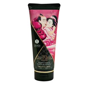 Їстівний масажний крем Shunga Kissable Massage Cream Raspberry Feeling зі смаком малини SO2504 фото