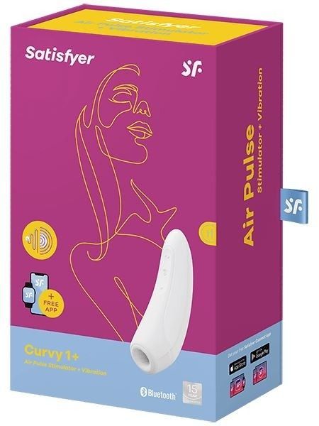 Вакуумний вібратор Satisfyer Curvy 1+ White SO3781 фото