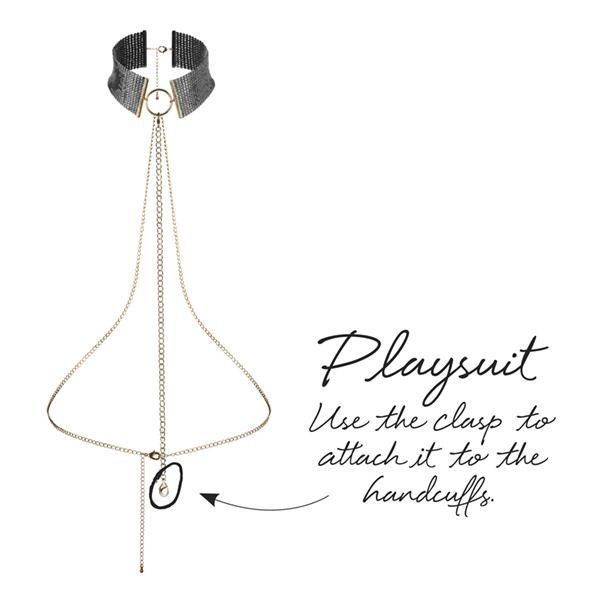 Намисто-комір Bijoux Indiscrets Desir Metallique Collar Black SO2665 фото
