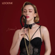 Нашийник з повідцем LOCKINK SEVANDA Love Heart Butterfly Leather Collar Set Black SX0863 фото 11