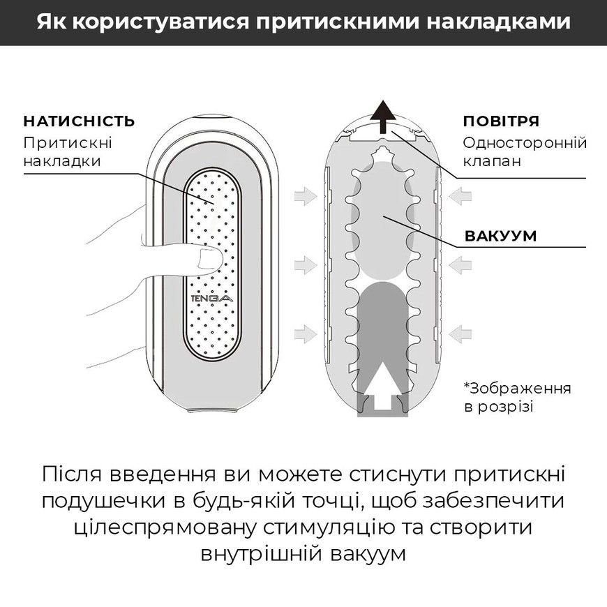 Мастурбатор Tenga Flip Zero Gravity Black з вакуумною стимуляцією SO6237 фото