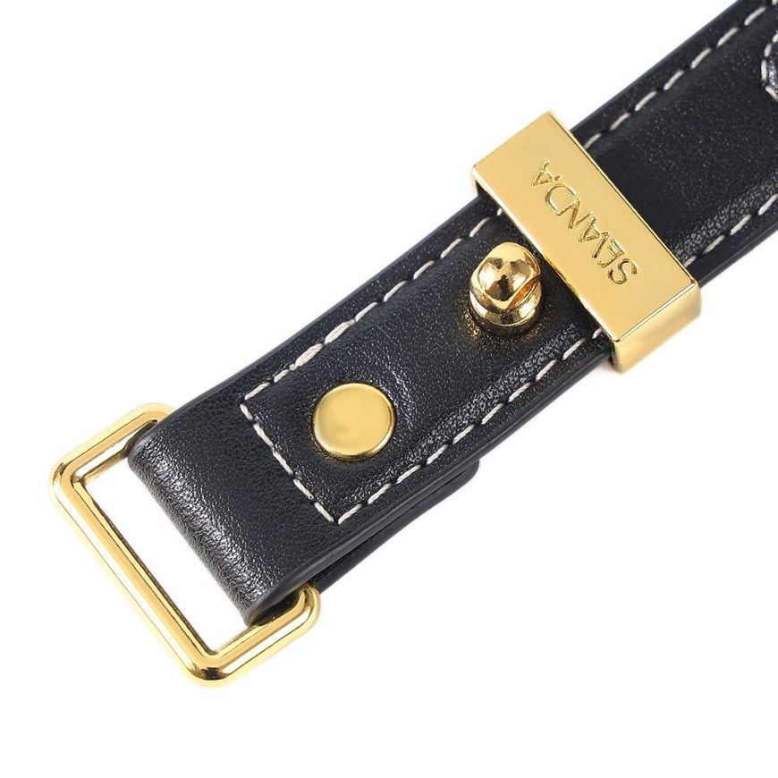 Нашийник з повідцем LOCKINK SEVANDA Love Heart Butterfly Leather Collar Set Black SX0863 фото