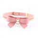 Нашийник з повідцем LOCKINK SEVANDA Love Heart Butterfly Leather Collar Set Pink SX0864 фото 5