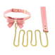 Нашийник з повідцем LOCKINK SEVANDA Love Heart Butterfly Leather Collar Set Pink SX0864 фото