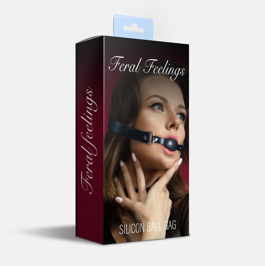 Кляп із силіконовою кулькою Feral Feelings Silicon Ball Gag Black/Black SO8265 фото