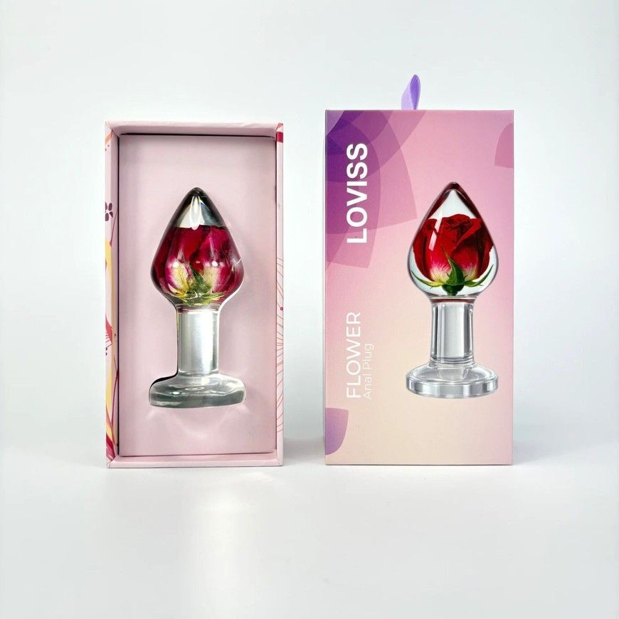 Анальна пробка Loviss Rose Anal Plug зі справжньою трояндою  SX3987 фото