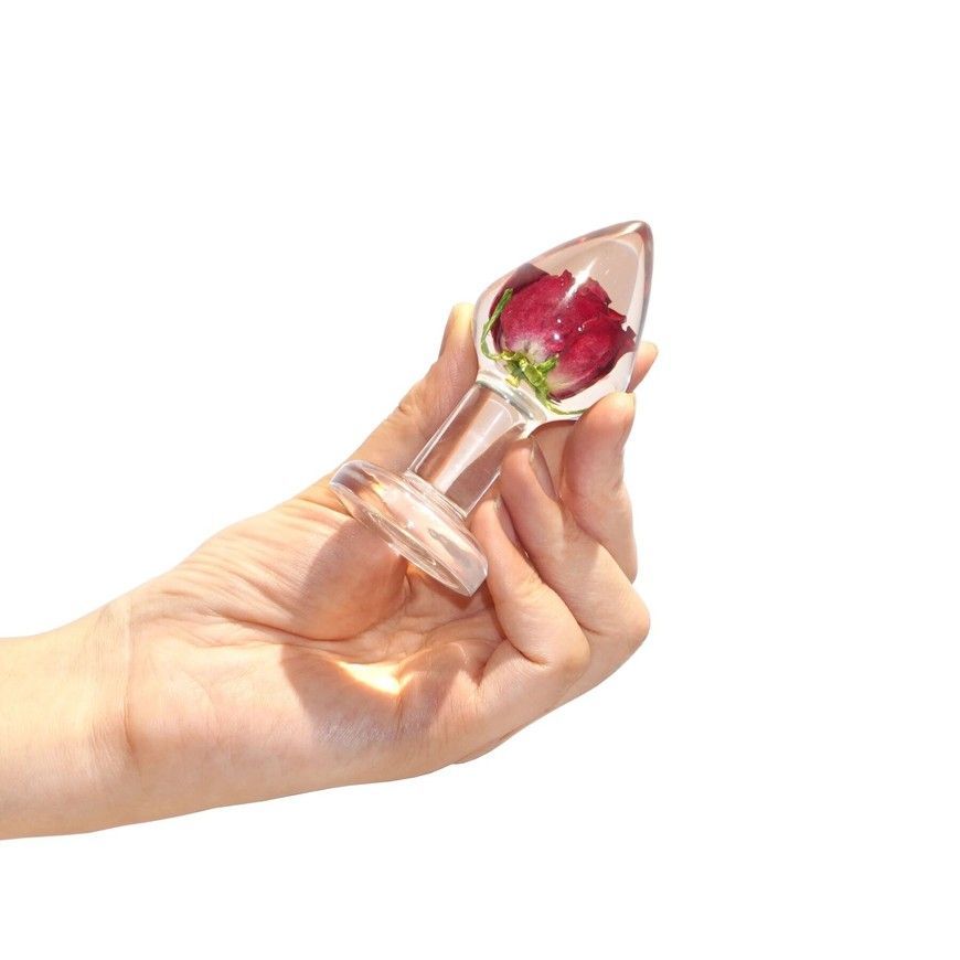 Анальна пробка Loviss Rose Anal Plug зі справжньою трояндою  SX3987 фото