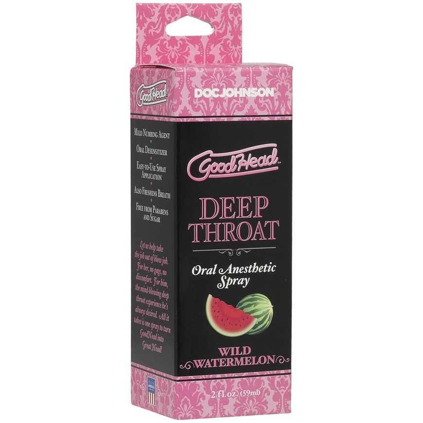 Кавуновий спрей для глибокого мінету Doc Johnson GoodHead DeepThroat Spray Watermelon SO3491 фото