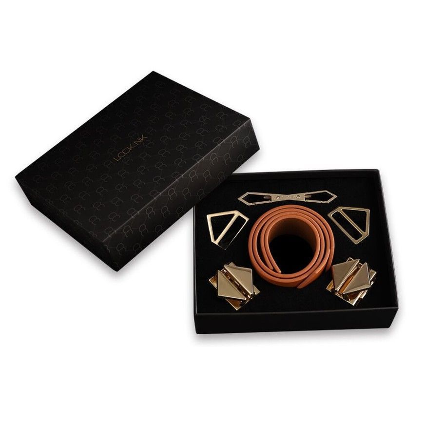 Наручники LOCKINK Wristcuffs/Anklecuffs Brown Set універсальний розмір SX0836 фото