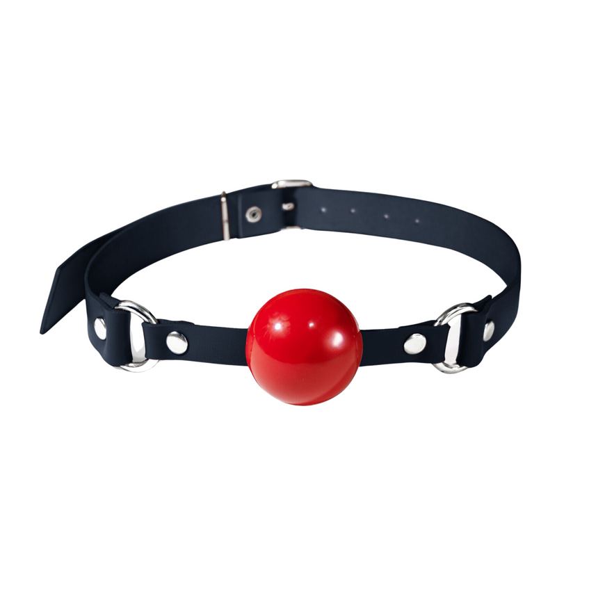 Кляп із силіконовою кулькою Feral Feelings Silicon Ball Gag Black/Red SO8266 фото