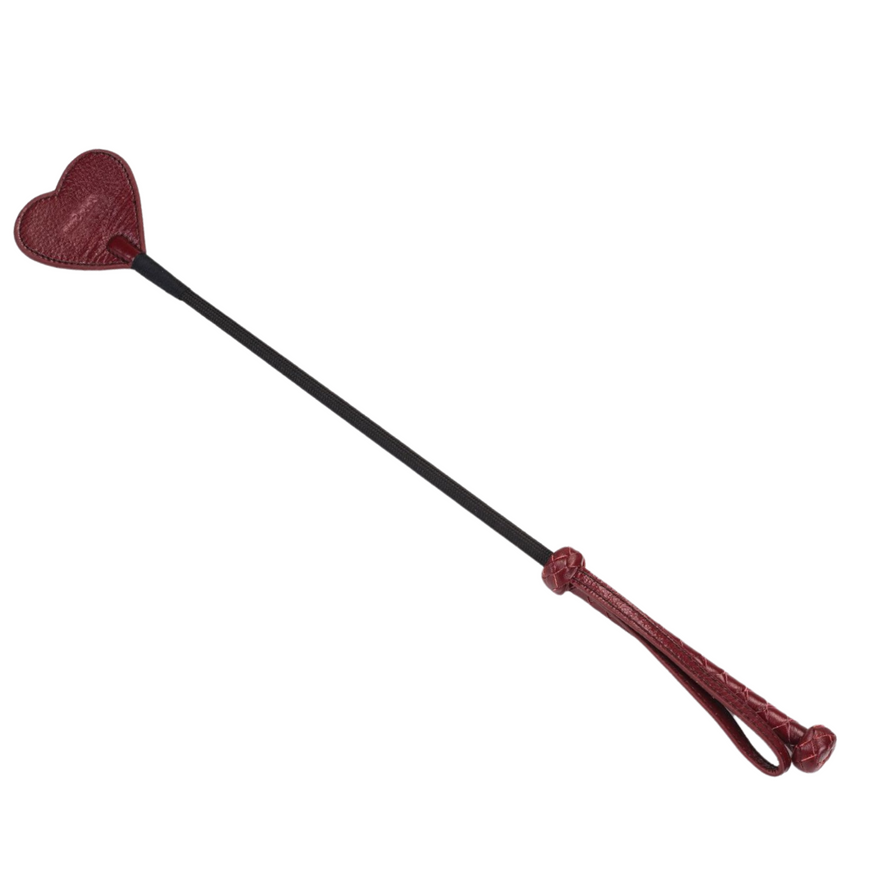 Стек Liebe Seele Wine Red Riding Crop with Heart-Shape Tip SO9458 фото